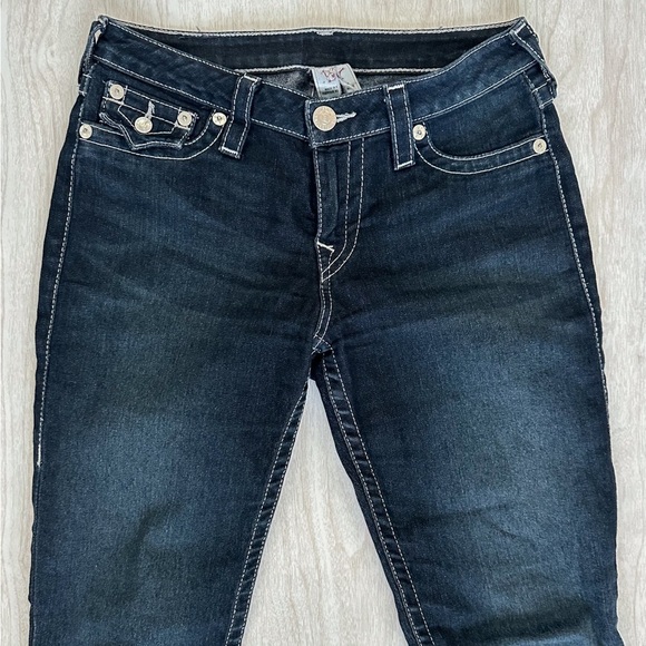 True Religion Buddha Legging Skinny Jeans Pants with Flaps Dark Wash Mid Rise 28 - Picture 4 of 12